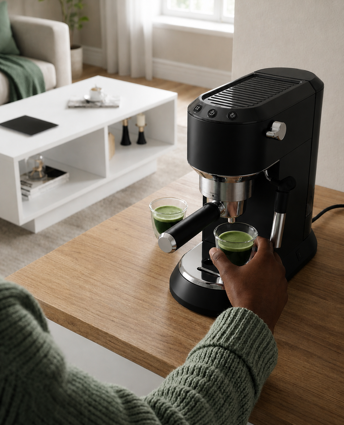 Preparando SPIRA ONE en cafetera compatible con Nespresso